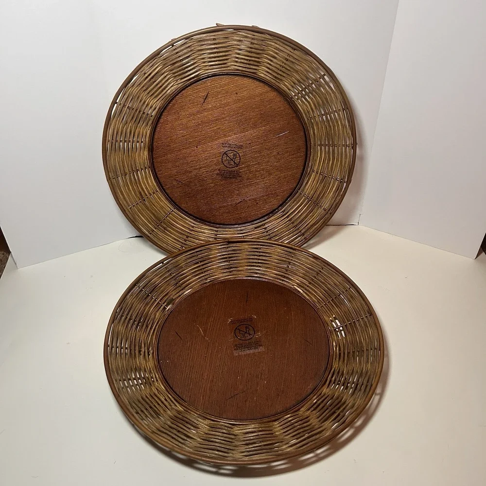 Pier 1 Rattan Charger Plates Set Of 2 Discontinued